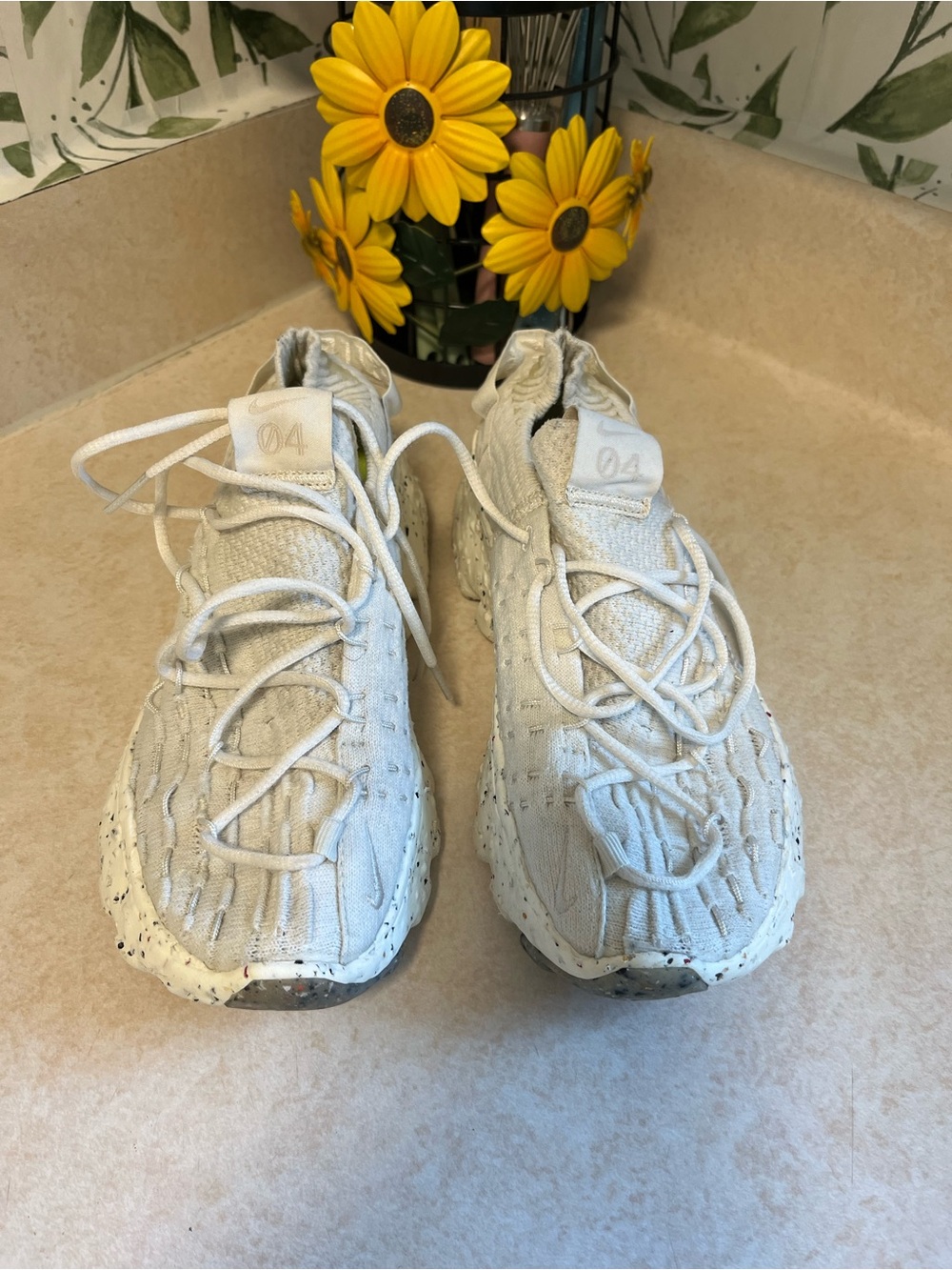 Nike Neutral Cream Knit Sneakers